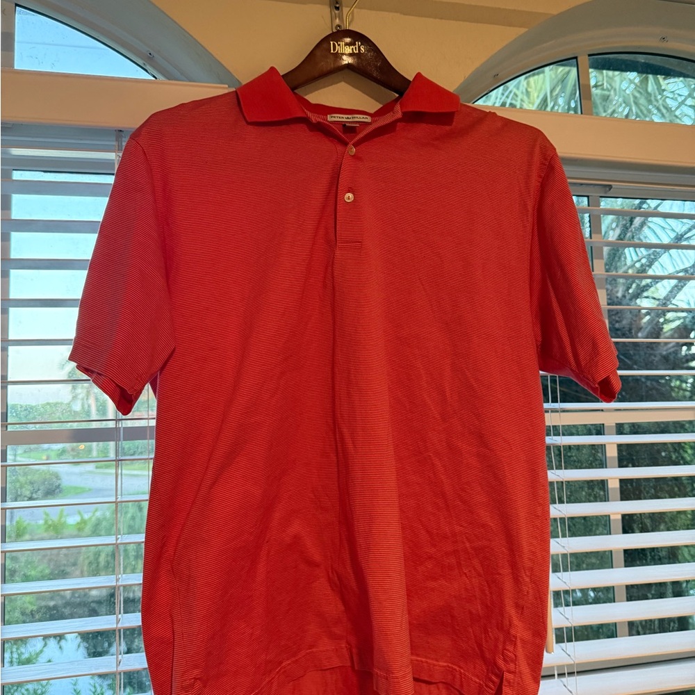 Peter Millar Men's Red Stripe Polo Shirt